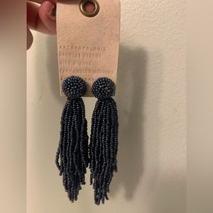Anthropologie navy ear rings